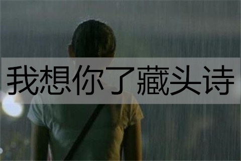 我想你了藏头诗3