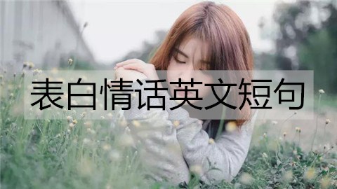 表白情话英文短句2